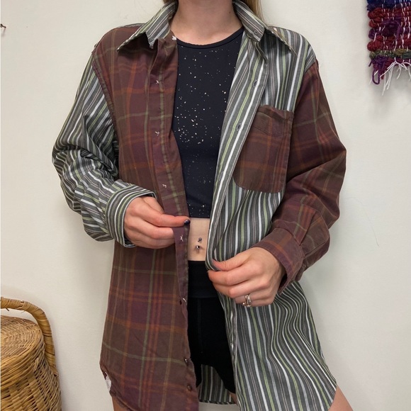 Mix Matched Button Down Shirt - Picture 2 of 4